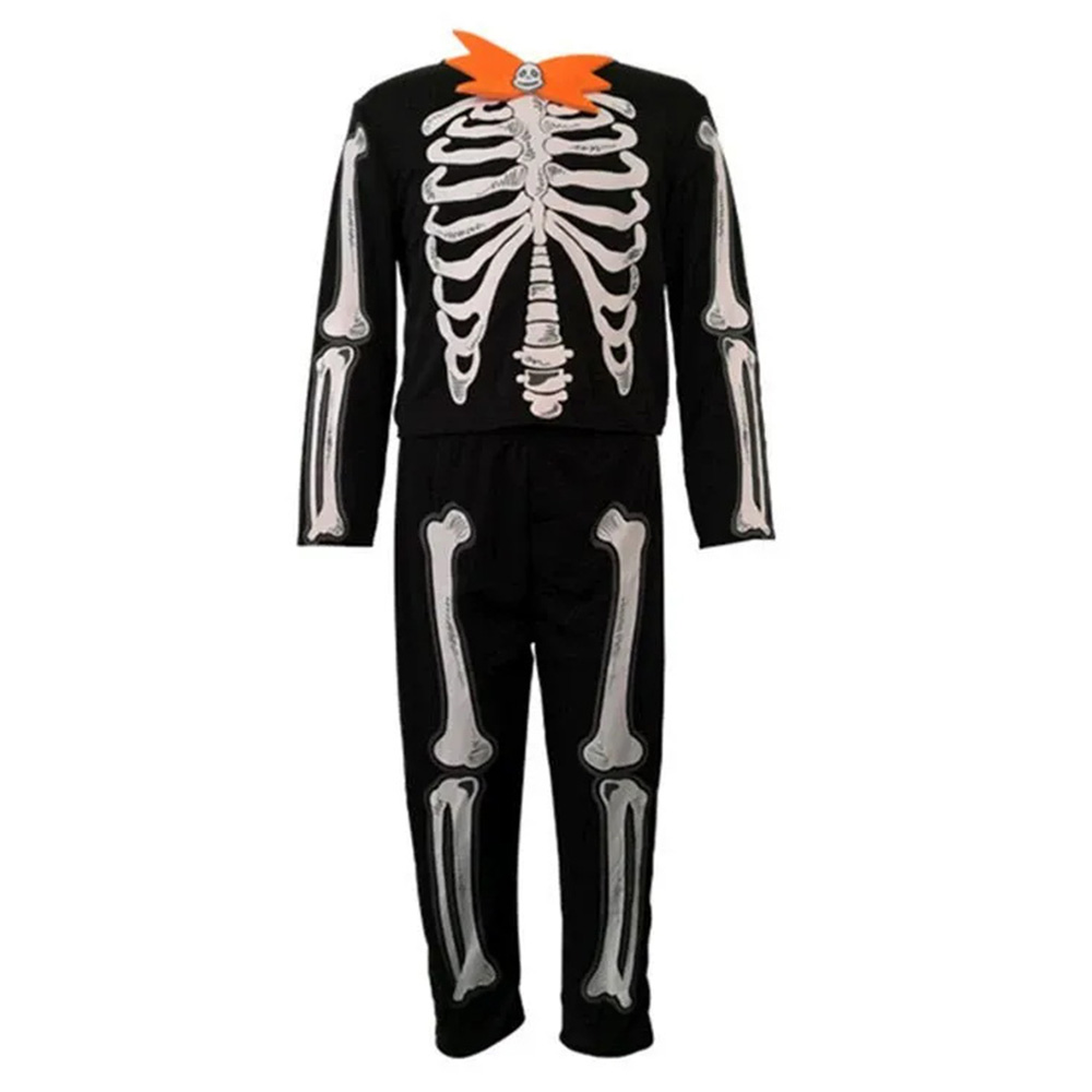 Costume de Costumes d'Halloween de combinaison d'impression de squelette d'enfants
