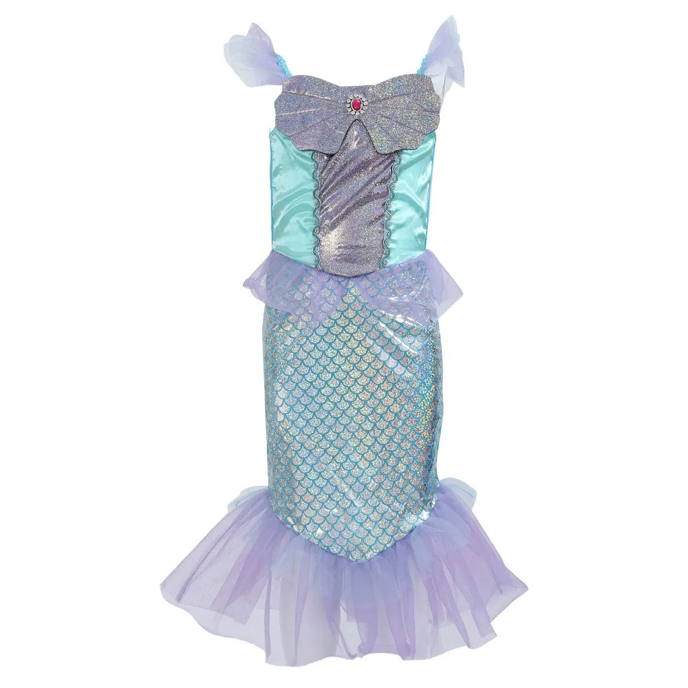 Costume de sirène de princesse pour filles, robe de soirée Cosplay