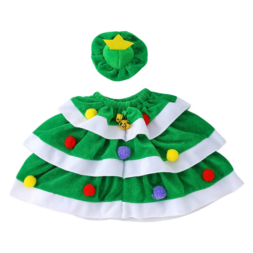 Tenue de Noël mignonne en forme de sapin pour oie de porche