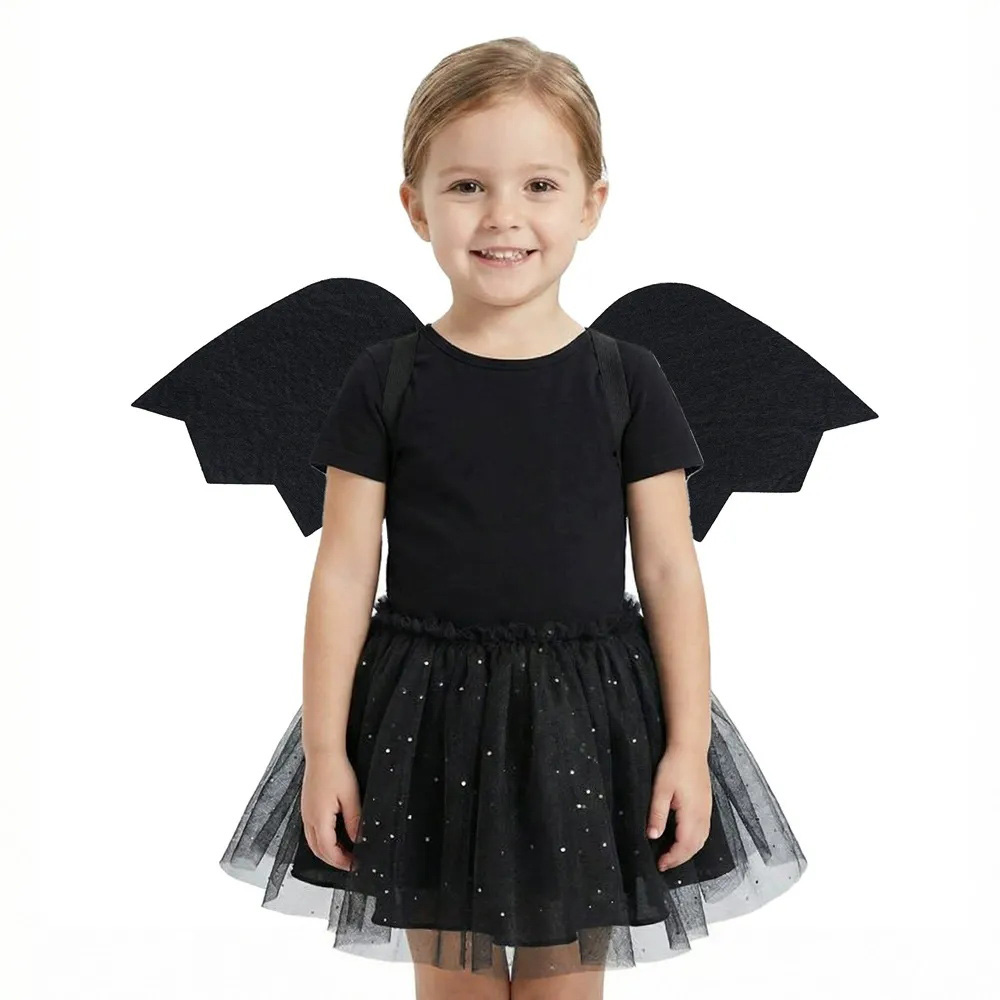 Costume de chauve-souris d'Halloween, ensemble jupe tutu et ailes pour enfants