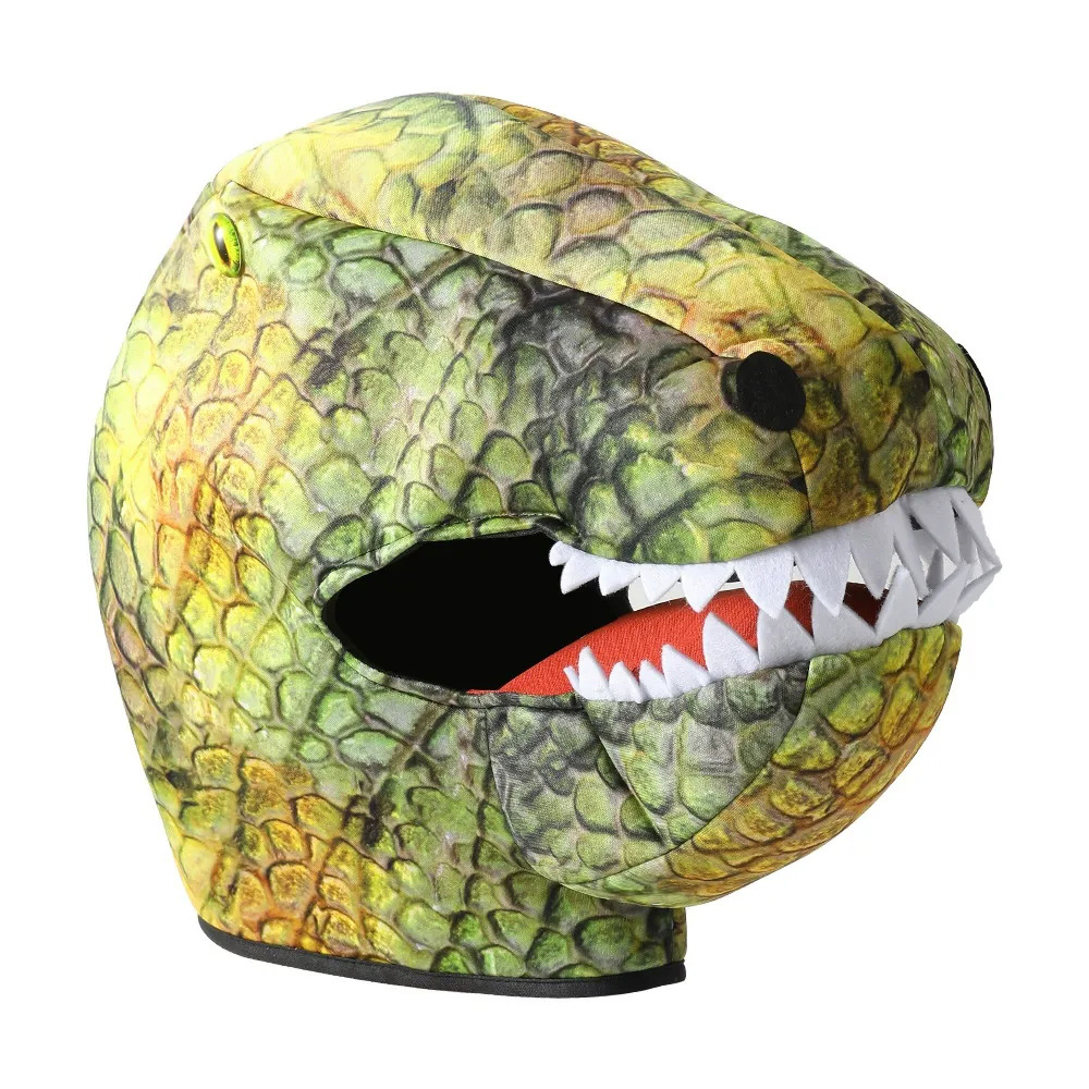 Costume d’Halloween de masque de tête de dinosaure réaliste