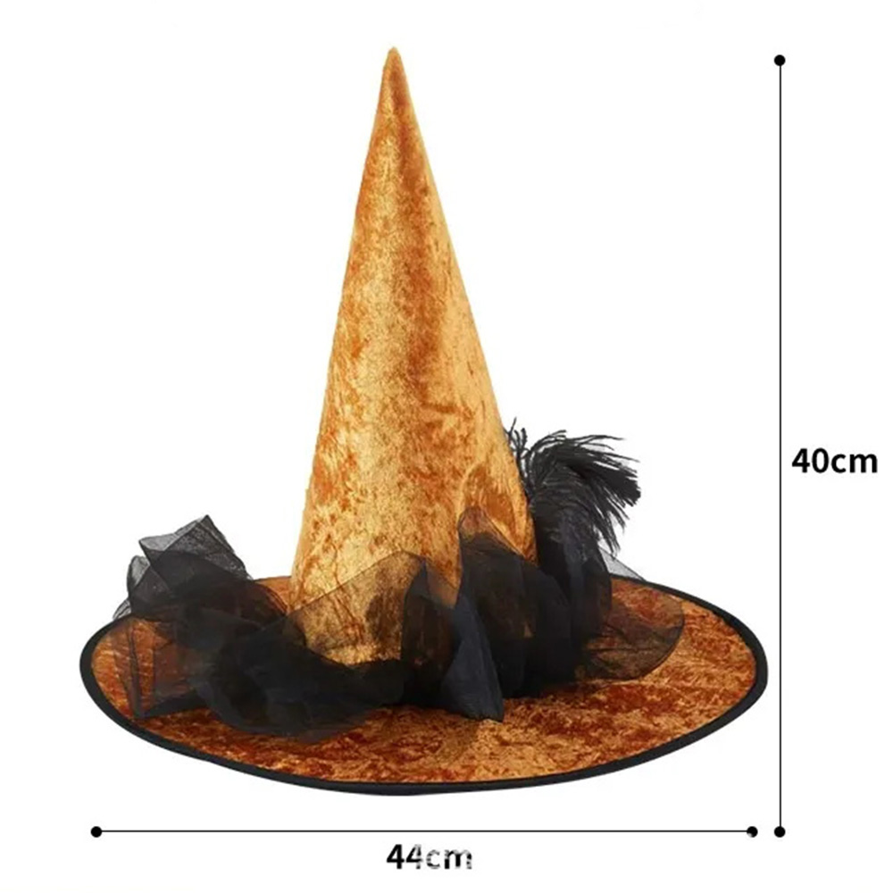 Chapeau de sorcière d'Halloween Chapeau de costume de fête rose noire